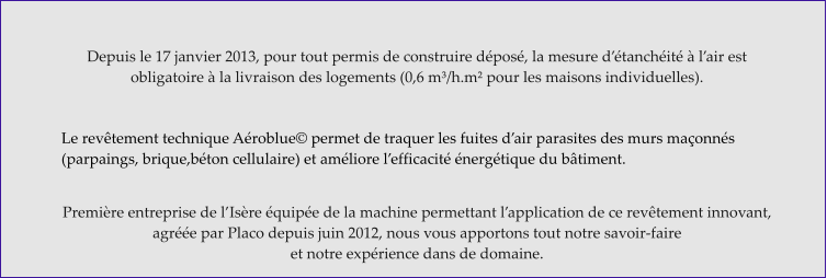 Revtement technique Aroblue pour l'tanchit  l'air 1